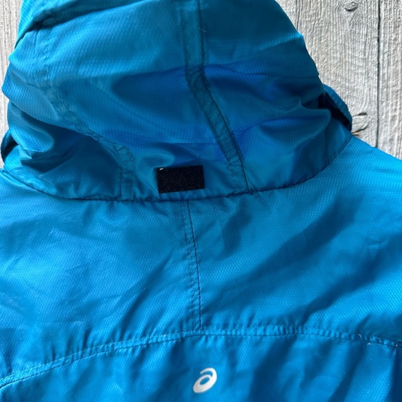 Women’s Vintage ASICS Windbreaker Jacket GT-Series1993 On Arm Size Medium Blue - Picture 10 of 11